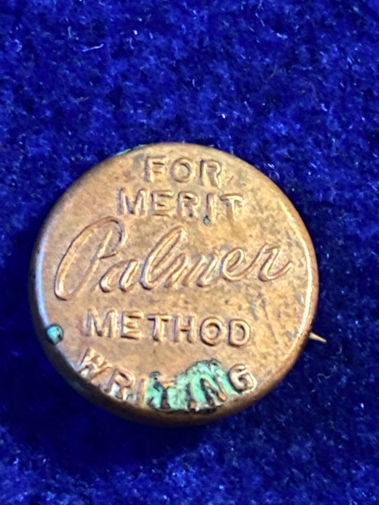 Vintage Palmer Method Writing Lapel Pin