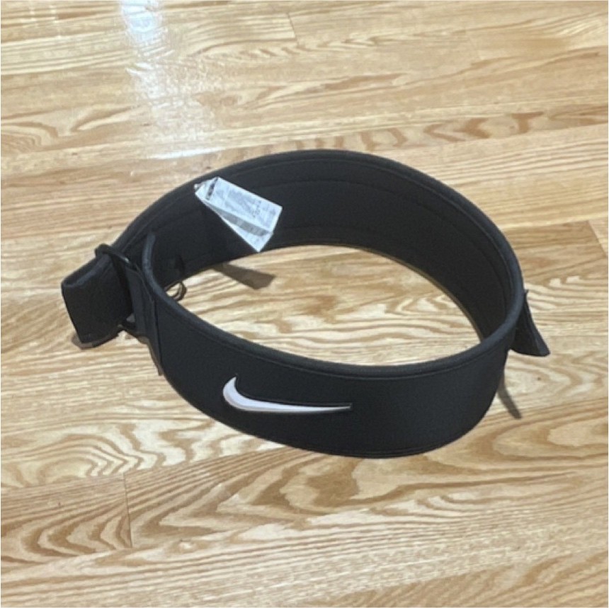 Nike Weight Lifting Belt Black XL Polyester Nylon Silicone Hook & Loop