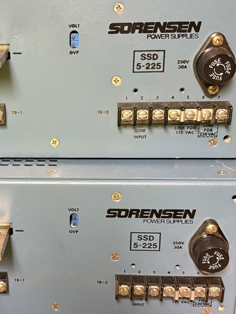 SORENSEN POWER SUPPLY SSD 5-225 (2 Available)