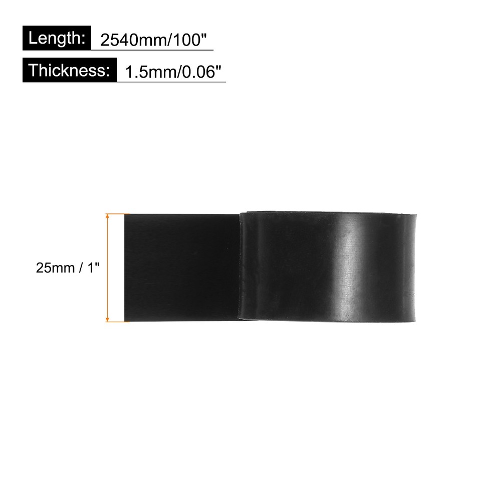Solid Rubber Sheet 1/16" x 1" x 100" for Gaskets DIY Material