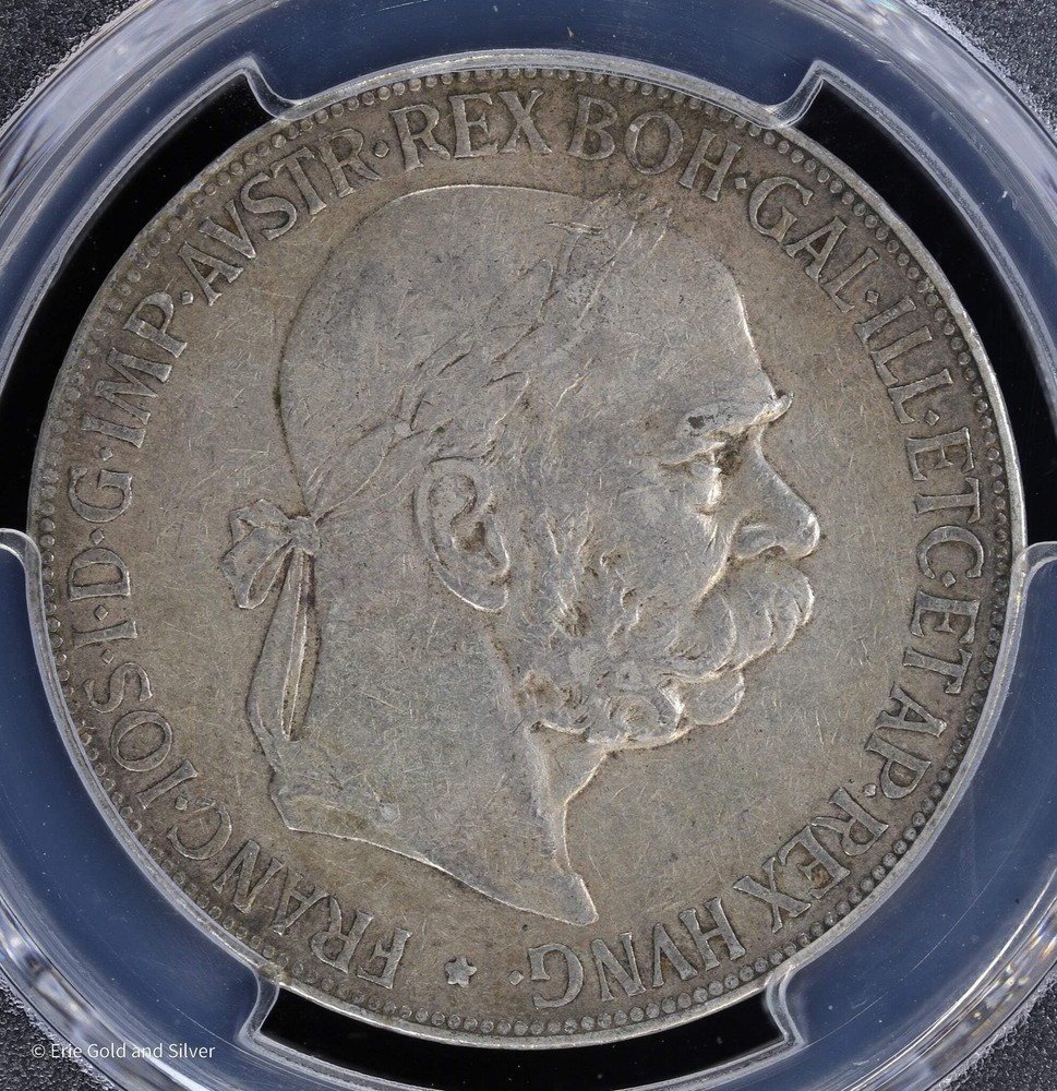 1900 Austria 5 Corona PCGS VF 35