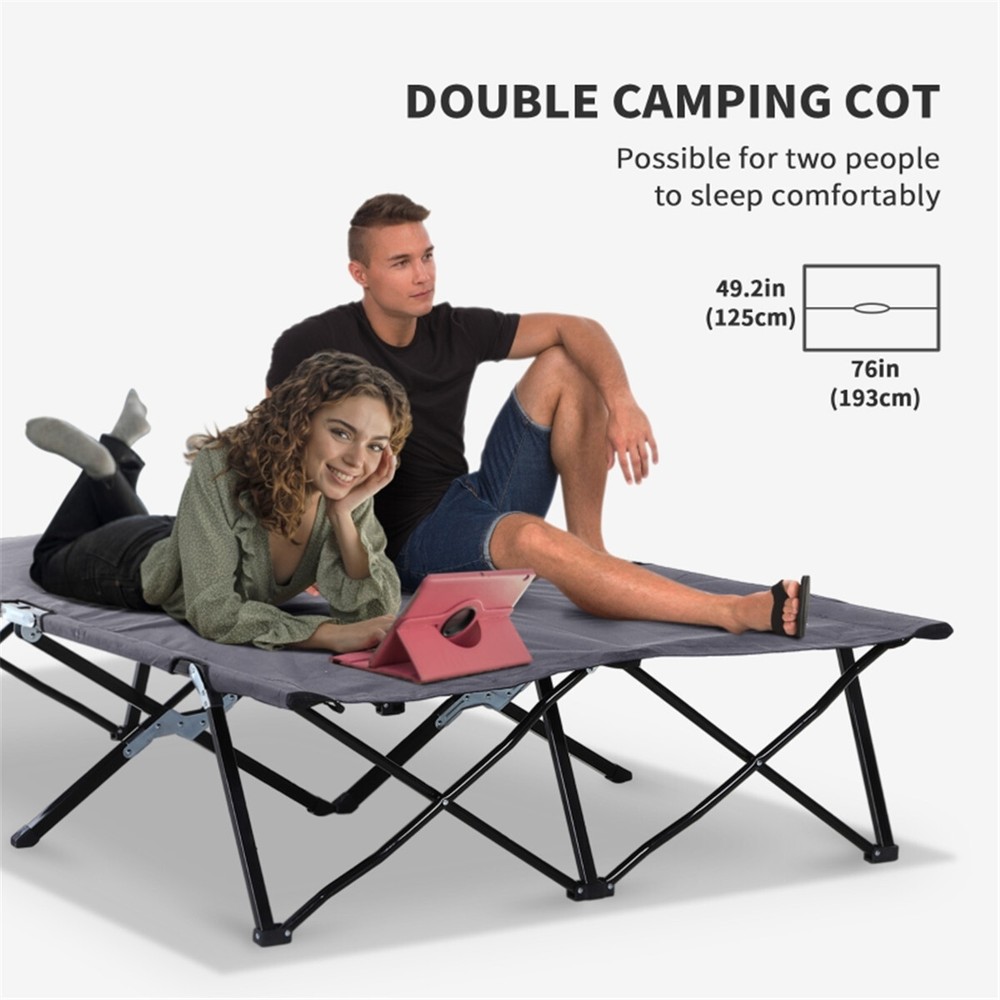 Folding Camping Chairs Camping Cot Gray