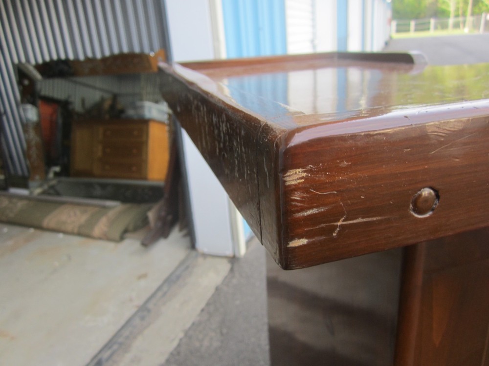 VTG HANDMADE SOLID WOOD DRY BAR ON WHEELS