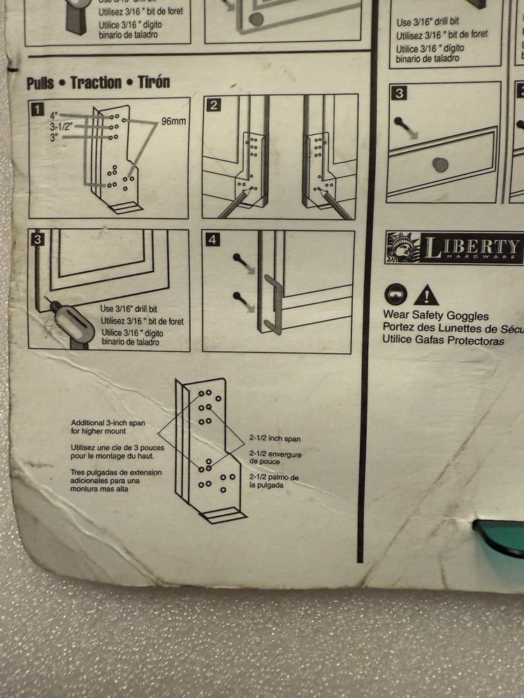 Cabinet Hardware Installation Template AN0191C-G-Q