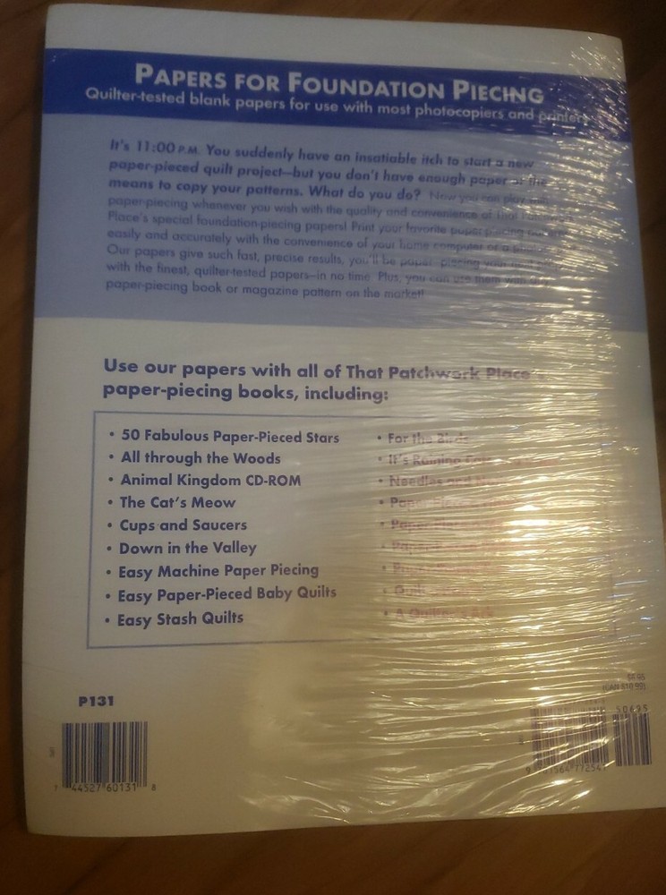 Papers for Foundation Piecing 100 Blank Sheets 8 1/2" X 11"