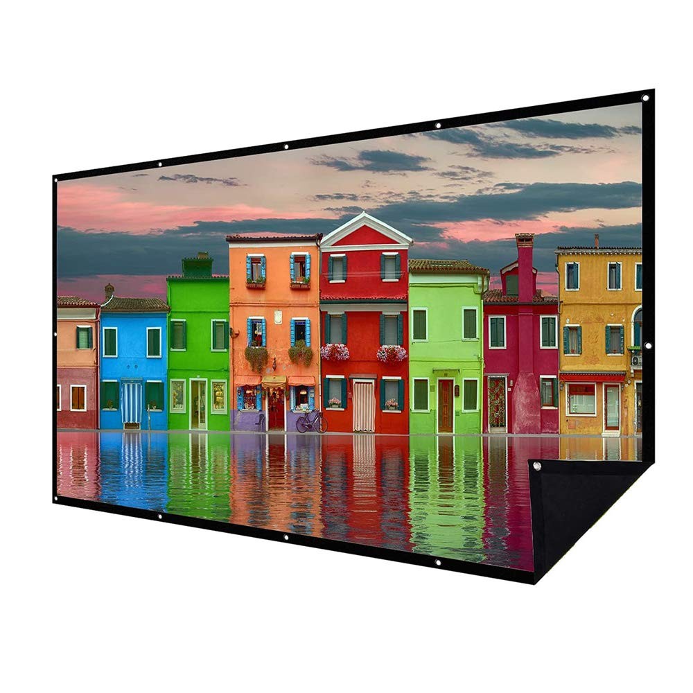 150 inch 16:9 Double Layer Projection Screen, Polyester Material, 1.5 Gain, F...