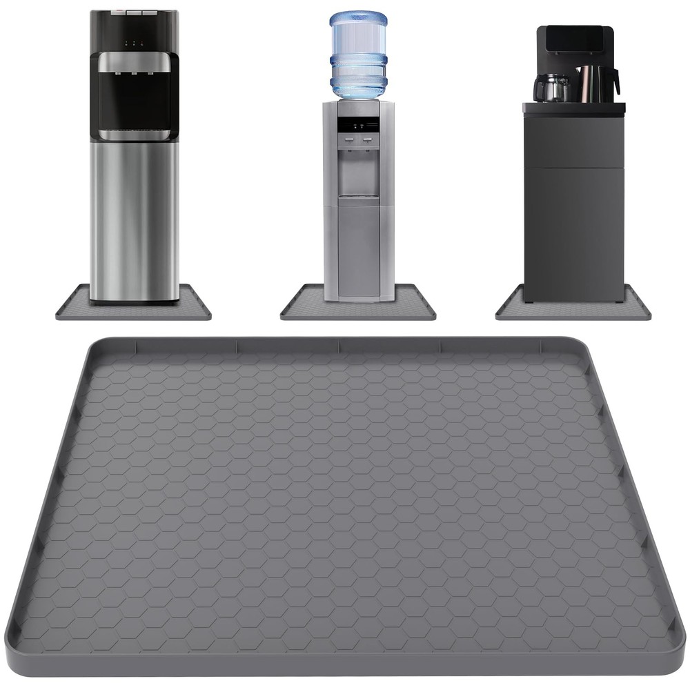 Water Cooler Mat - (22" x 19") Non-Slip Water Cooler Dispenser Mat with Raise...
