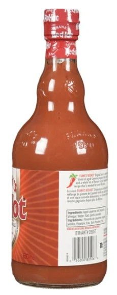 Frank's RedHot, Hot Sauce, Original, 680mL (Imported from Canada) (2 Pack)