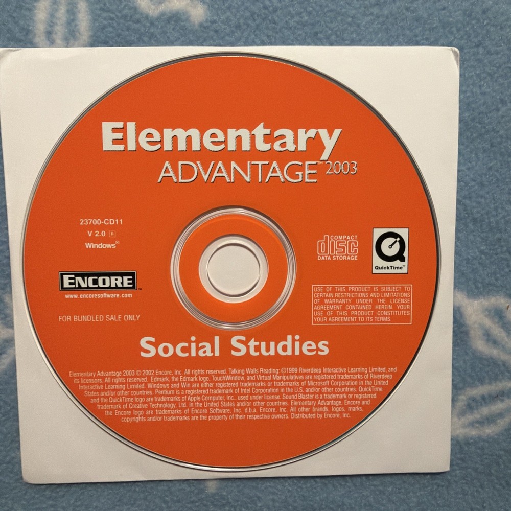 Lot of 7 Elementary Advantage 2003 PC CD-ROM Set - Math Reading Spanish Typing