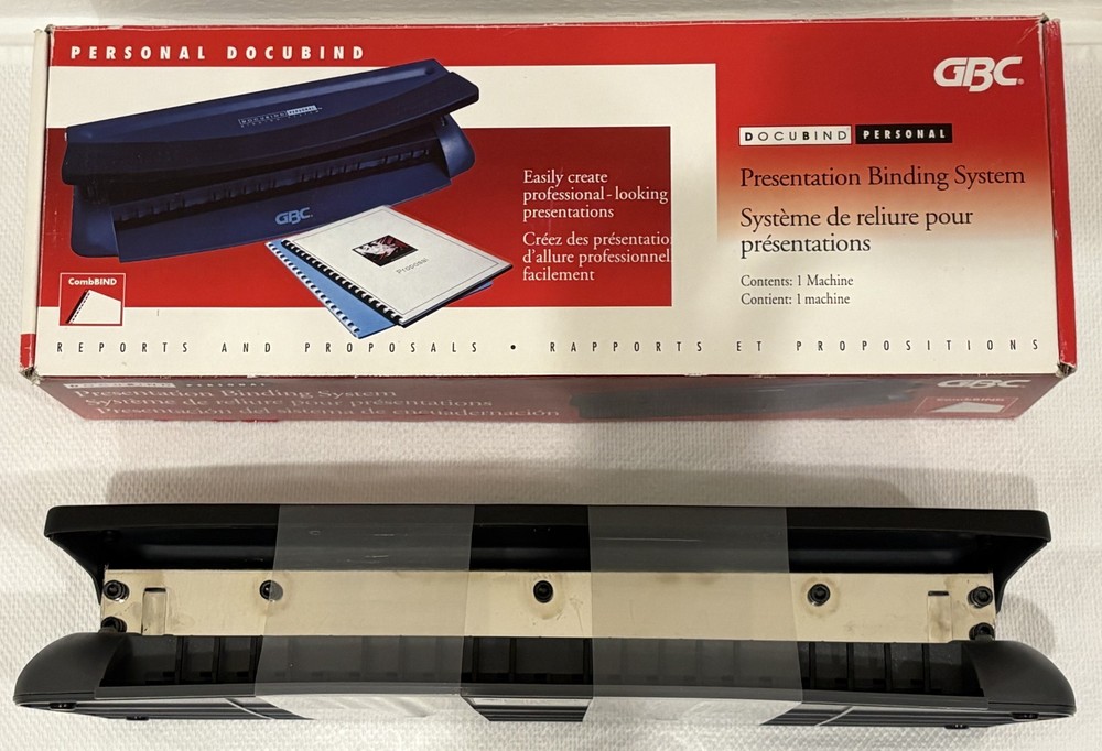 GBC - Docubind Personal Presentation Binding System w/Original Box & Packaging