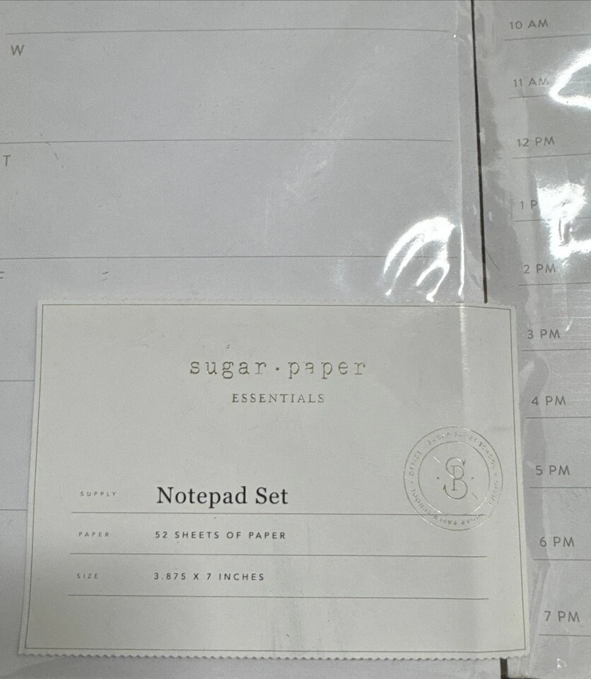 Sugar Paper Essentials 2pk Undated Weekly & Dated Daily Planning Notepad Set