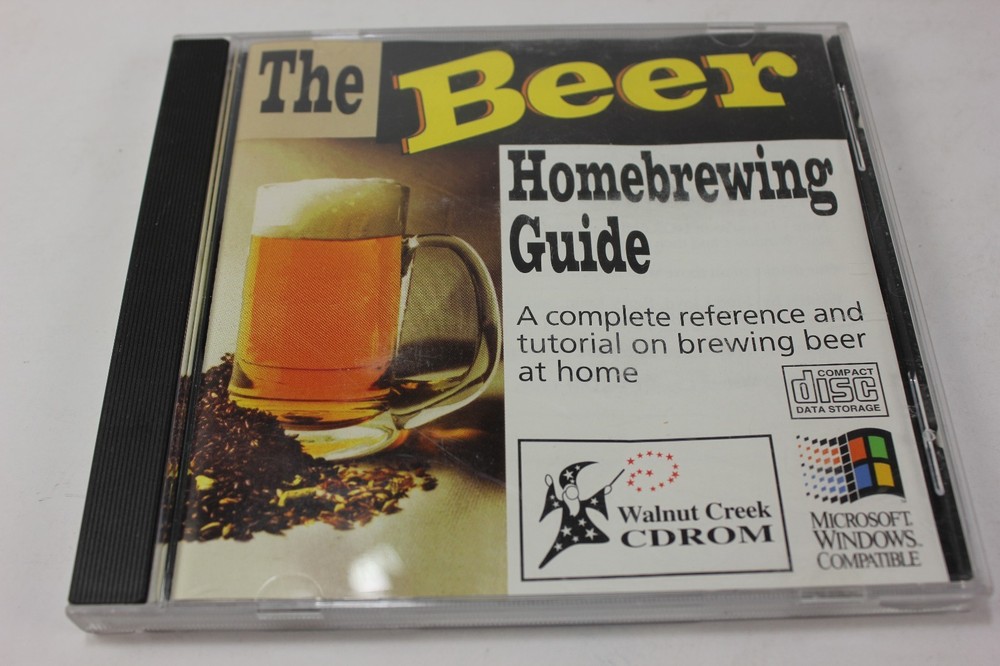 The Beer Homebrewing Guide Windows PC Software 1994 CD-ROM Brewing Reference