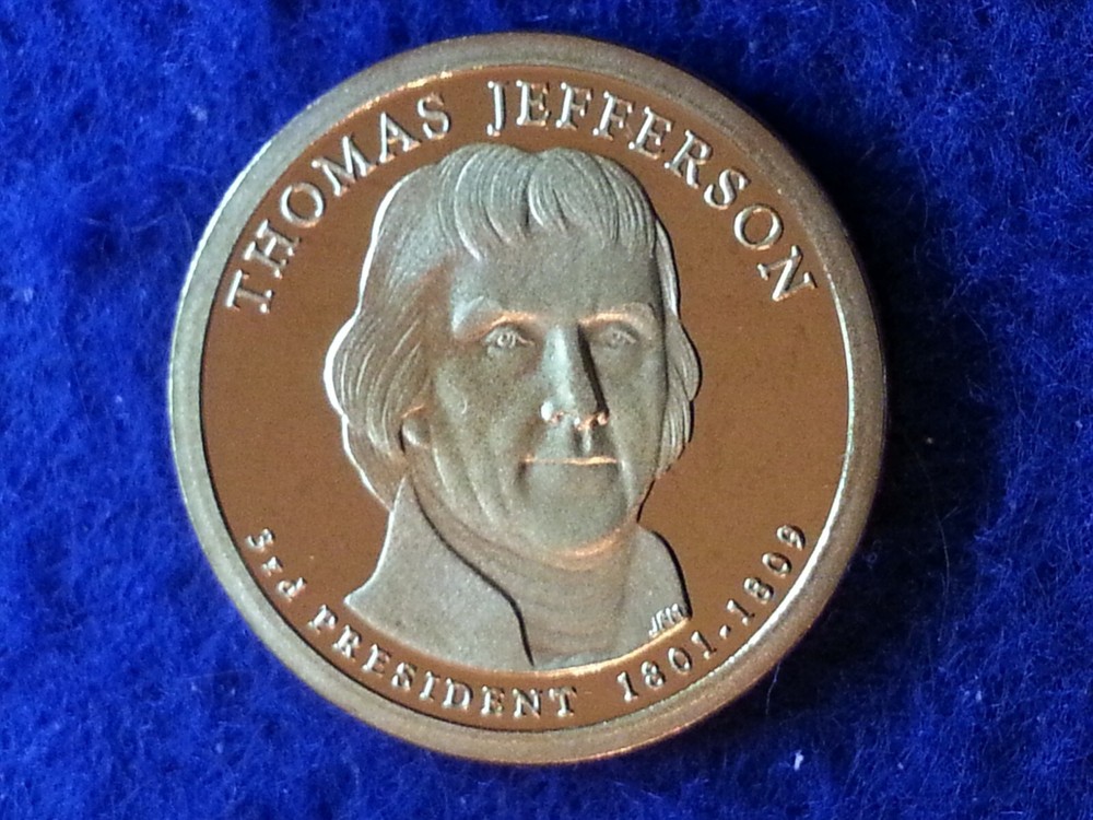 2007 S Thomas Jefferson Presidential Proof Dollar