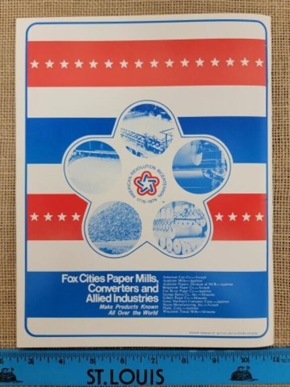 1976 Appleton (Wisconsin) Foxes Minor League Baseball Program Midwest League