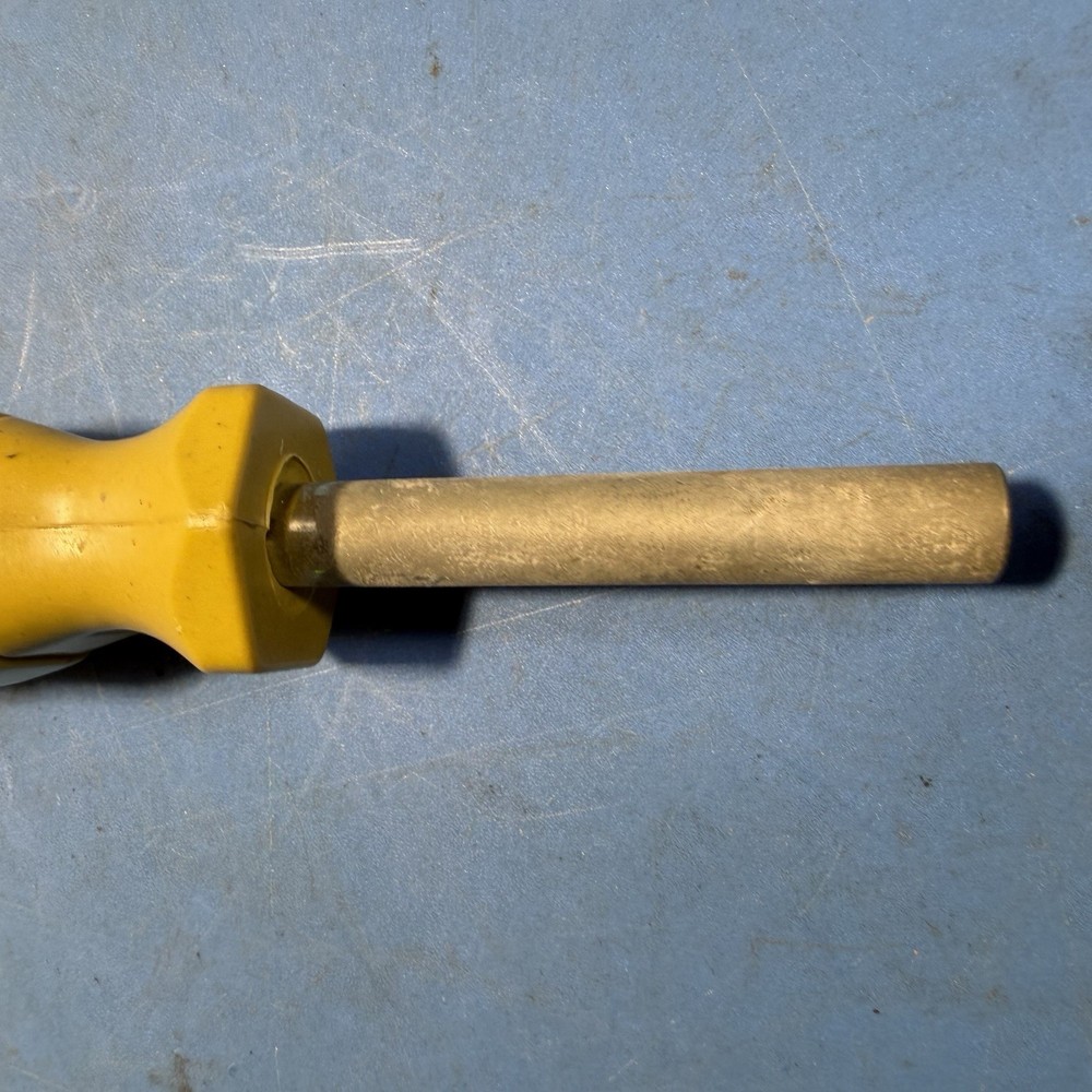 Vintage Multi-Bit Screwdriver w/ Hidden Bit Storage – Yellow Handle – Tool Lot
