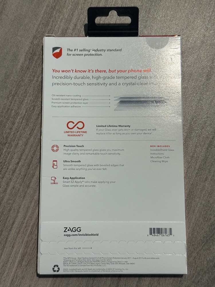 Nintendo Switch Screen Protector ZAGG Invisible Shield Glass