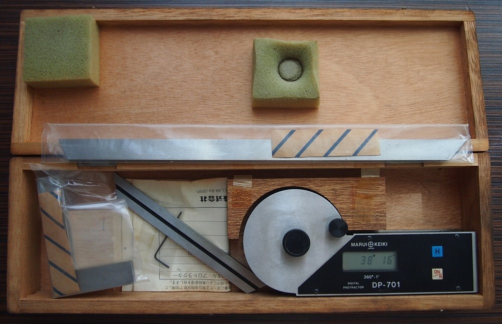 Marui Keiki Digital Protractor DP-701 1 DIV=1' Full Set