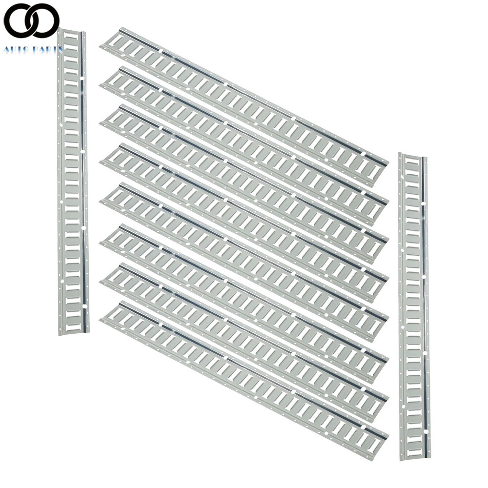 10 Pack 4' E Track Tie Down Rail New System Silver Galvanized For Trucks Vans