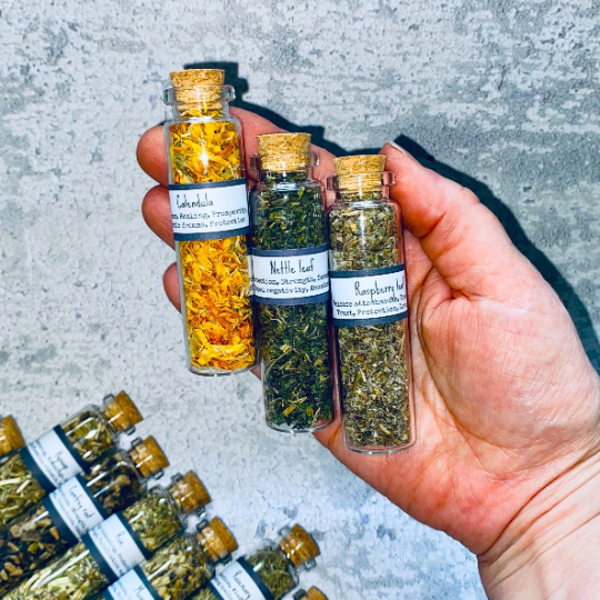 Starter Beginner Advanced Witchcraft Apothecary Kit Wiccan Ritual Herb Set Pagan