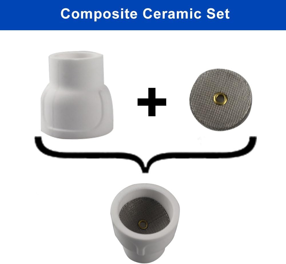 Vaphy #12 Ceramic (Twin Pack) White TIG Welding Cup