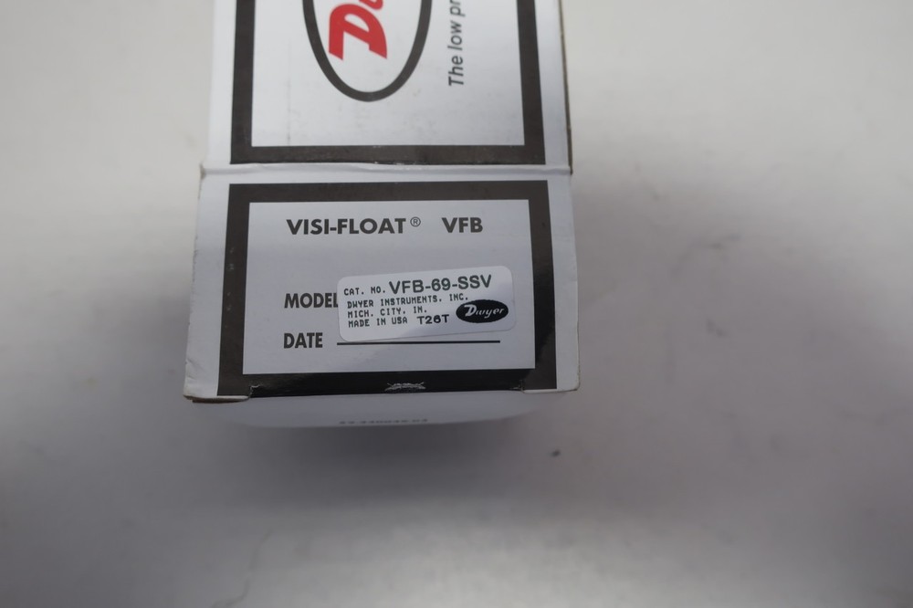 Dwyer VFB-69-SSV Visi-float 0-40lpm 1/4in Npt Variable Area Flow Meter