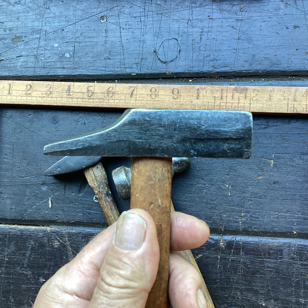 Group of three blacksmith forging & finishng hammers