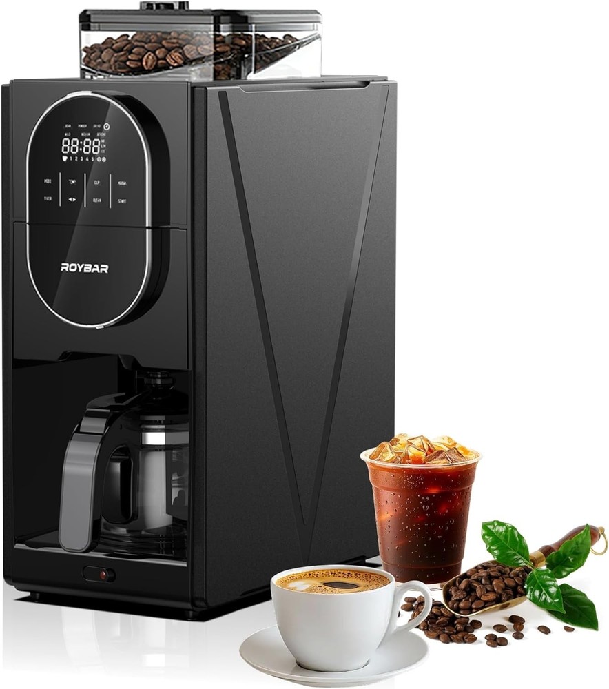 Programmable Coffee Maker with Built-In Grinder – Hot & Cold Brew Coffee Machine