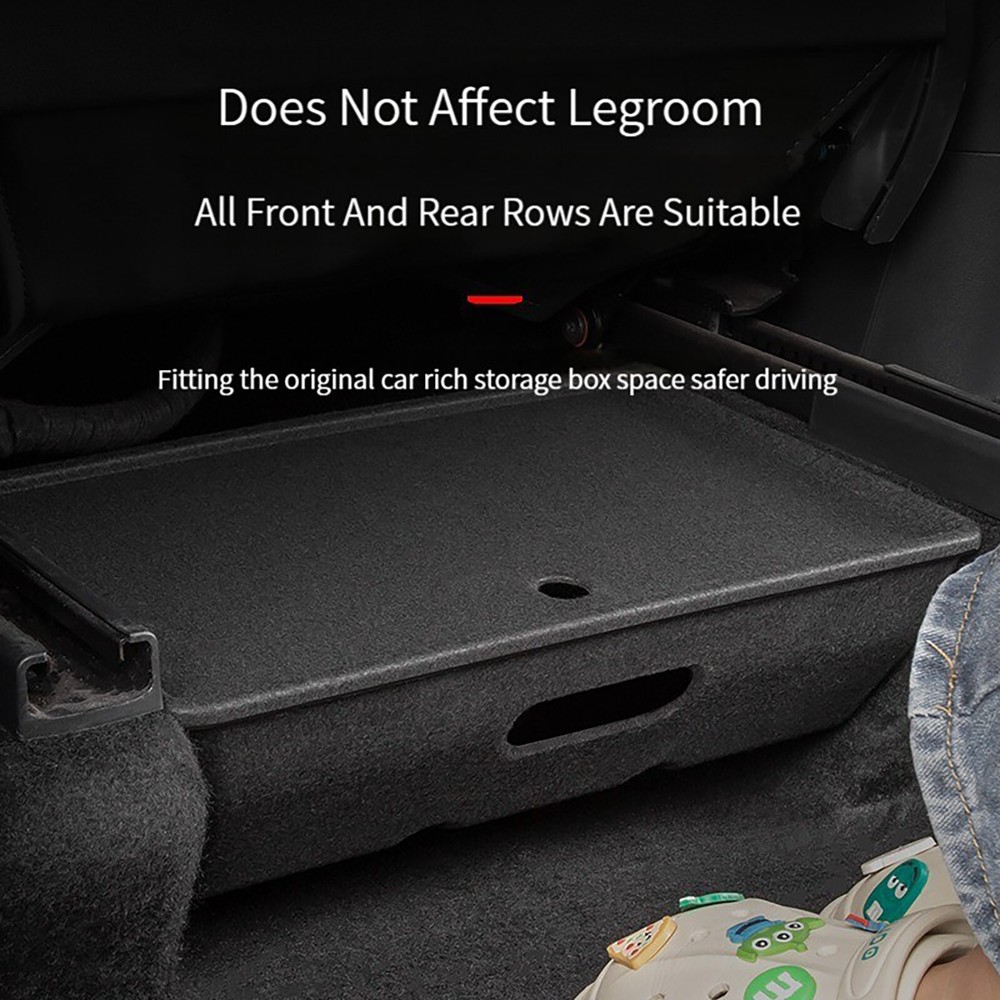 Under-Seat Storage Tray Hidden Box Organizer Bin Box Container for Tesla Model Y