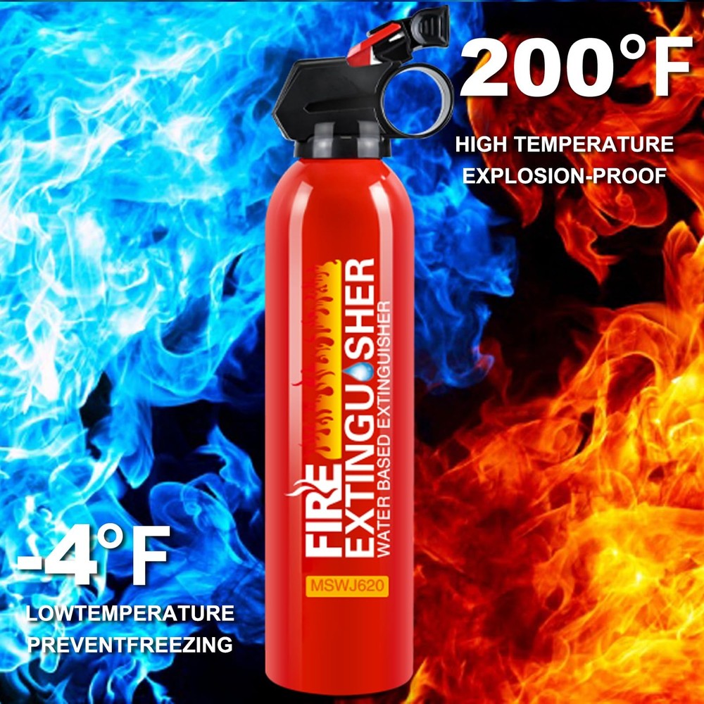 Fire Extinguishers with Mount Bracket 1 Pack Small Portable Fire Extinguishe...