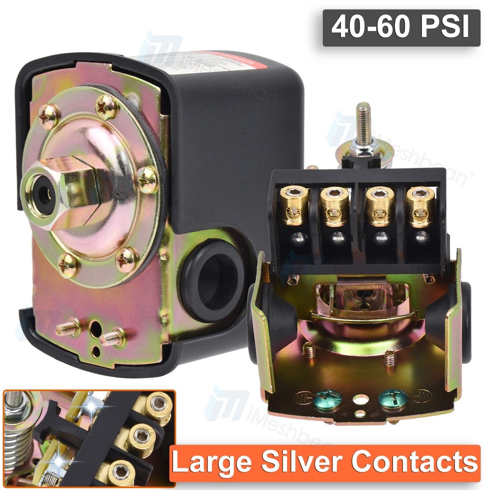30-70 PSI Adjustable Pressure Switch Well Water Pump Control with 2 Spring Pole