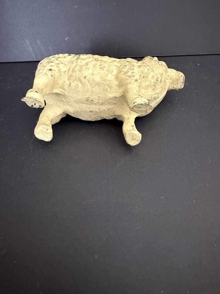 VTG Cast Iron White Ram Doorstop