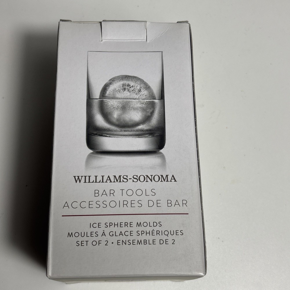 Williams-Sonoma Stackable Tovolo 2.5" Ice Sphere Molds Flexible Silicone 2-Pack