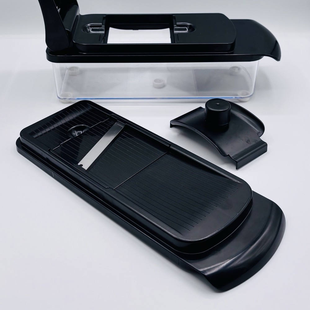 Push Function Food Chopper Black with Interchangeable Blades and Container