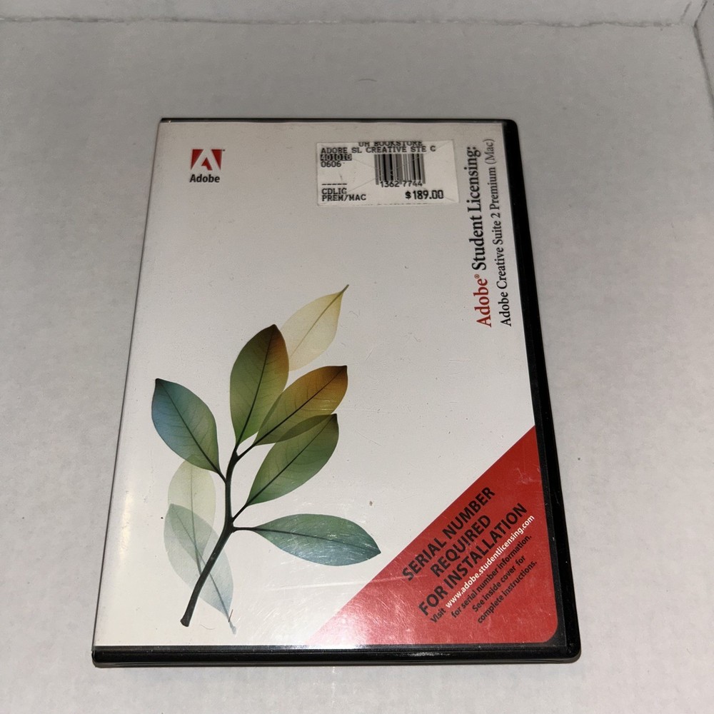 Adobe Student Licensing Creative Suite 2 Premium For Mac *UNTESTED*