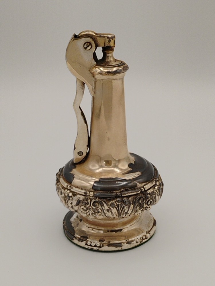 Vintage Ronson Decanter Silver Plated 4.5" Table Lighter, Untested