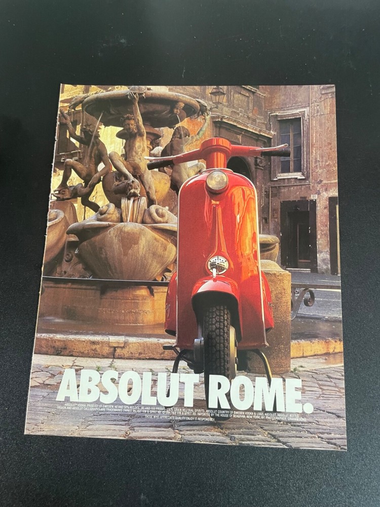 Vodka Absolut Rome Magazine Advertisement Print Ad 1994
