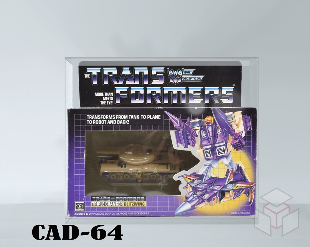 Pre-ORDER Acrylic Display Case for transformers HASBRO G1 Triple Changers Boxed