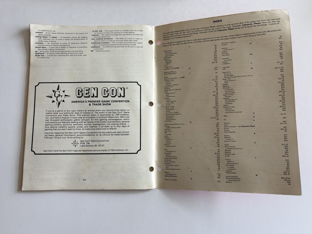 Dungeons and Dragons Basic Set TSR 1981