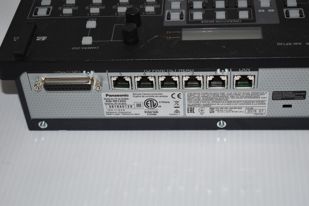 PANASONIC AW-RP120 REMOTE CAMERA CONTROLLER (AQX96)