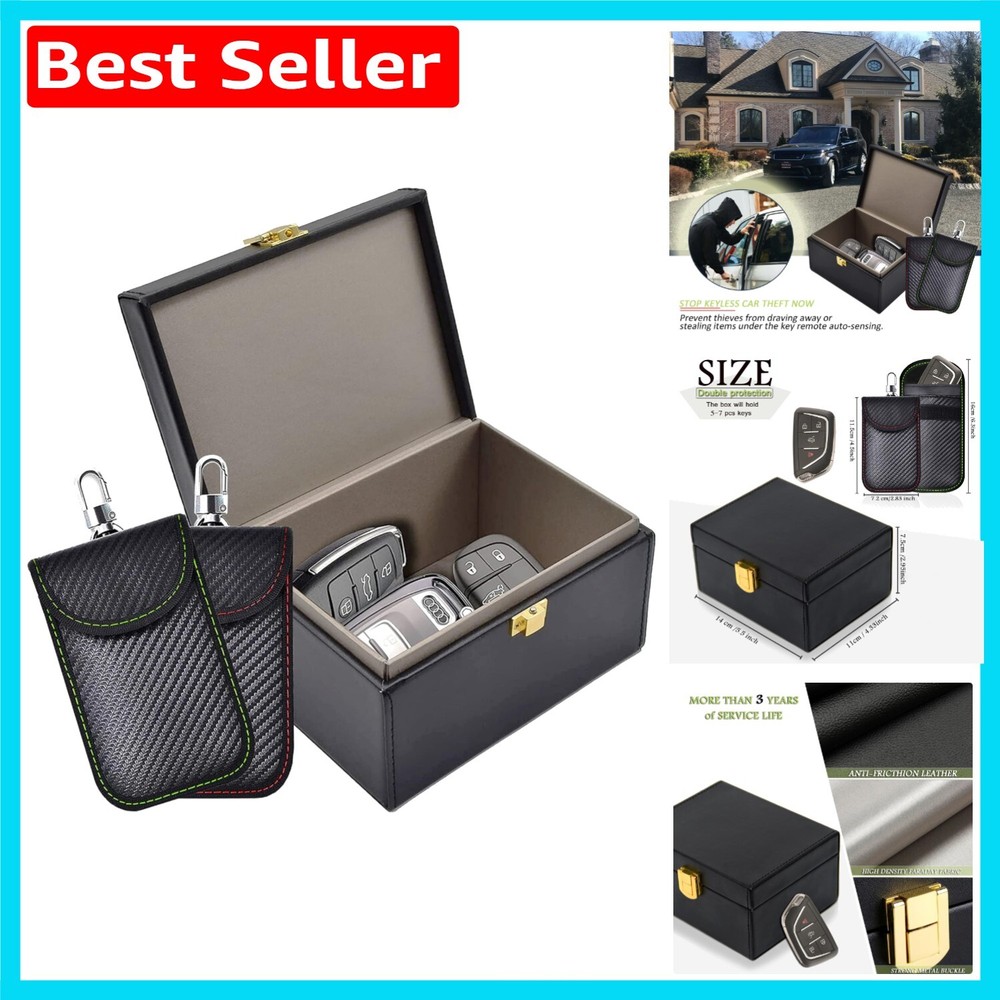 Compact 3-Piece Essential Faraday Keyholder Bundle for Keyless Entry Safety