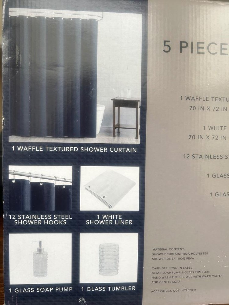 Nueva Spa 5 Piece Bath Set. Blue