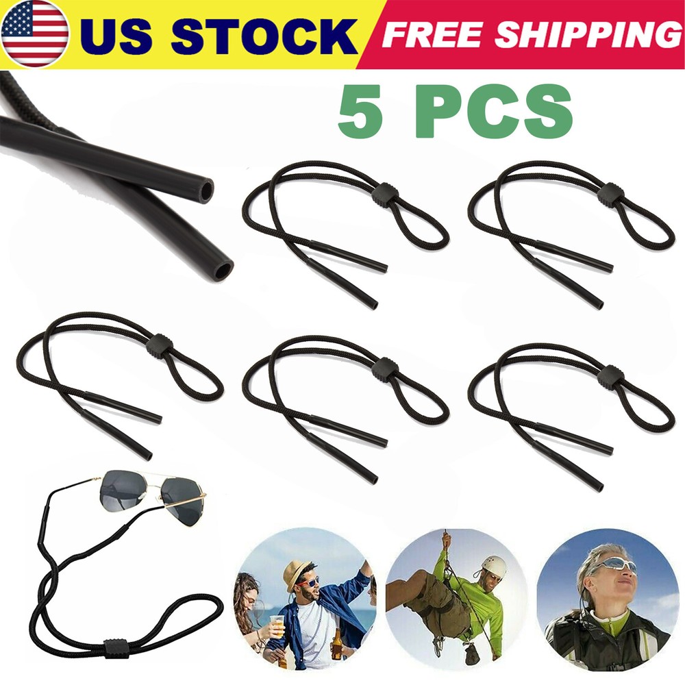 5PCS Eyeglasses Strap Neck Cord Sunglasses Rope String Lanyard Holder Adjustable