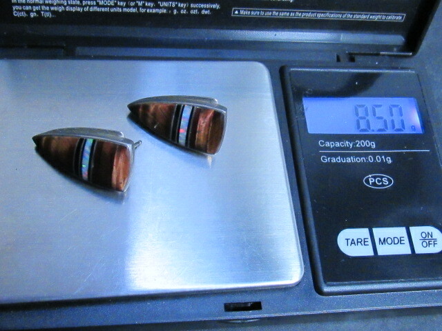 native american opal earrings sterling JOHN CHARLEY