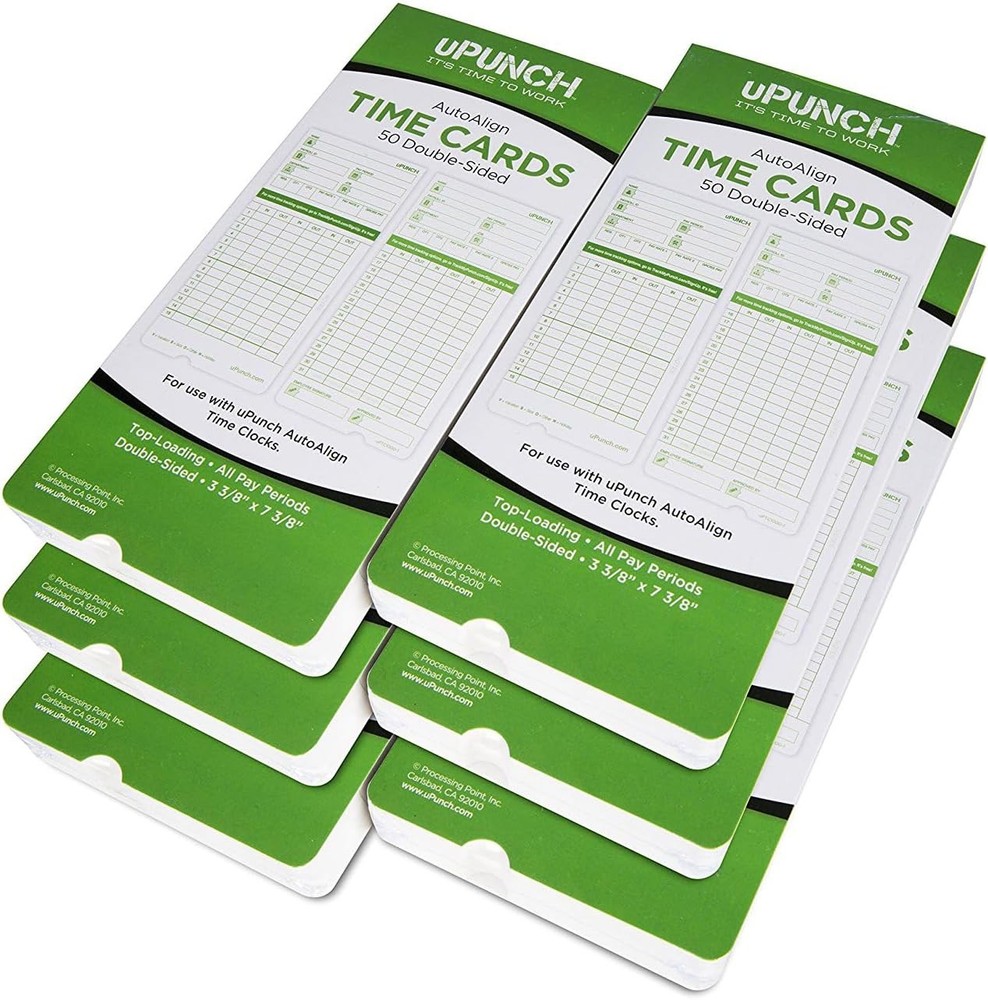 100 uPunch Time Cards for HN3000