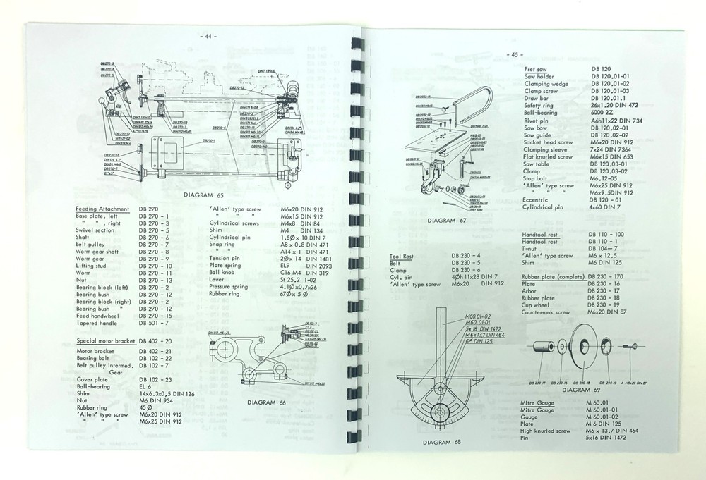 Operating Instructions for the EMCO-UNIMAT Model SL small machine tool.
