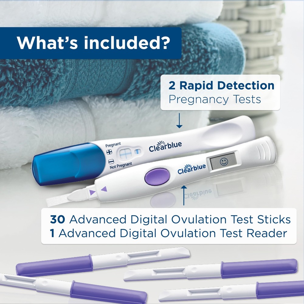 Clearblue Advanced Digital Ovulation Test Kit with Pregnancy Tests 32 Count