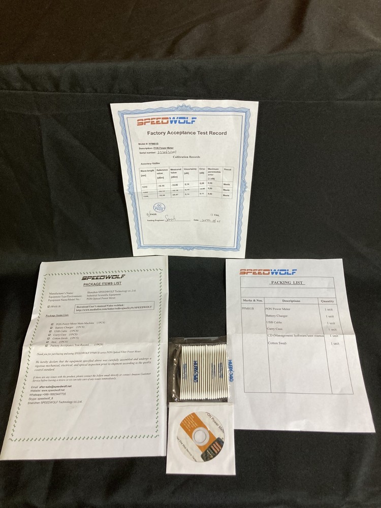 Speedwolf PON Fiber Optic Power Meter