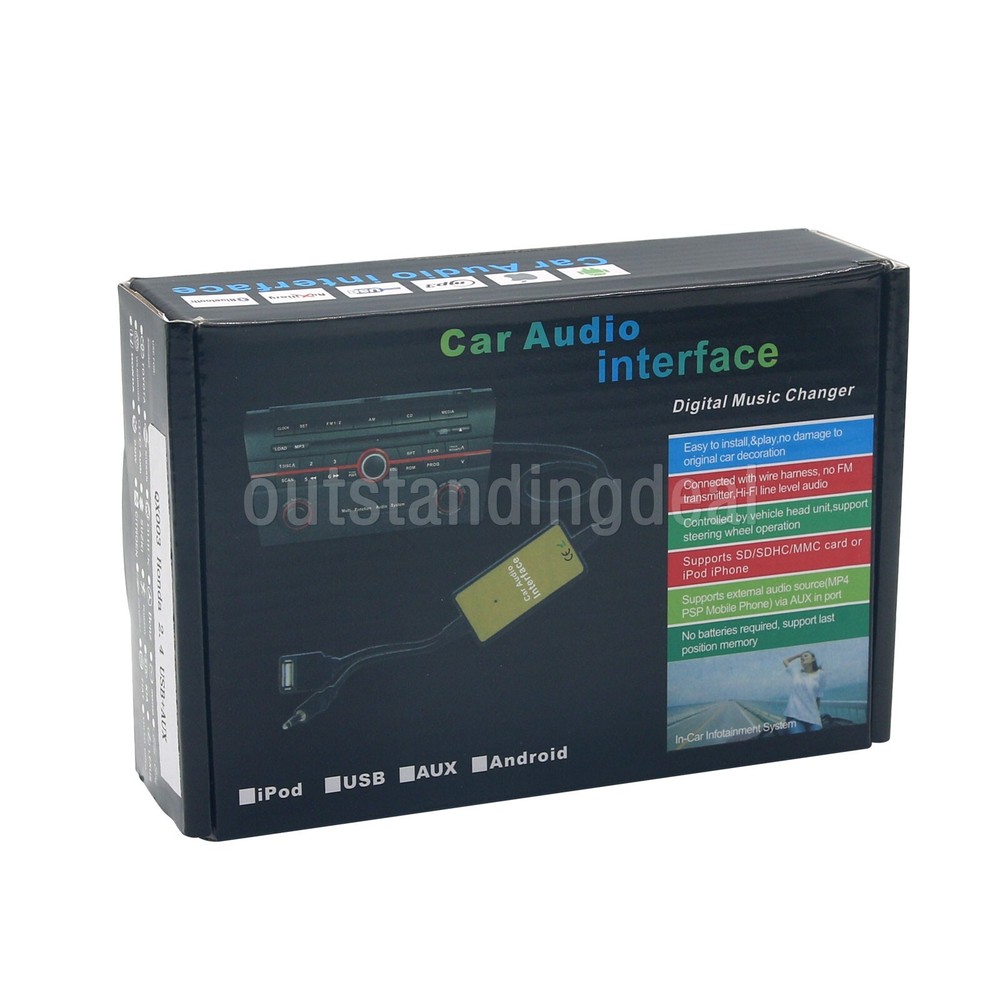 AUX Input MP3 CD Interface Adapter Changer USB Cable+Reader for Honda Accord os6