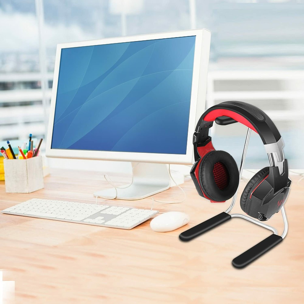 Triangular Design Compact&Elegant Stainless Steel Frame Headset Headphone Holder