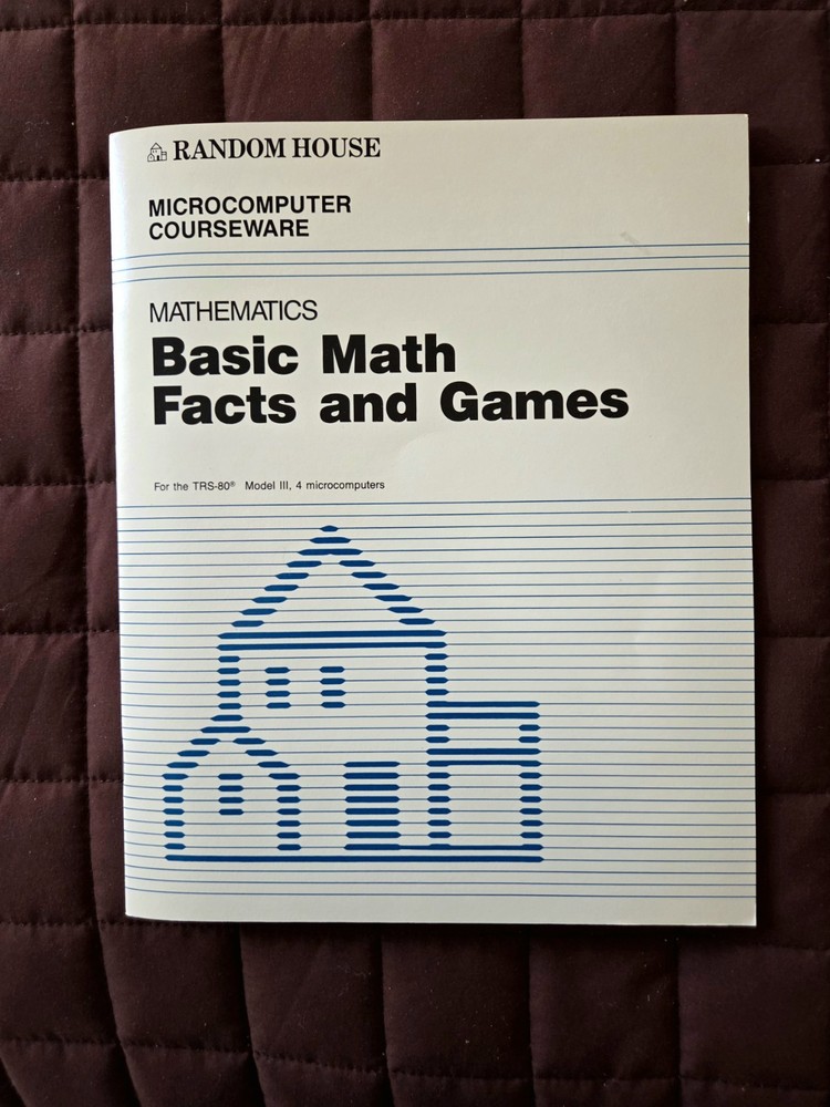 TRS-80 Random House Basic Math Fun & Games Courseware with disk
